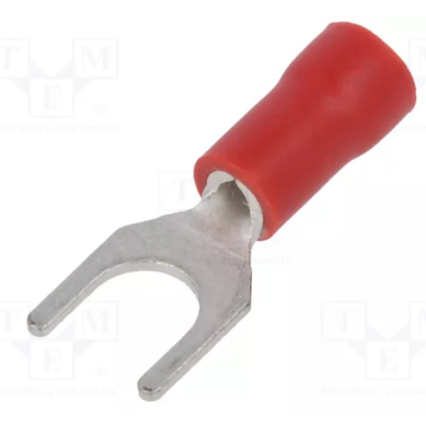 ST-092/R Tip: fork; M5; Ø: 5.3mm; 0.5÷1mm2; crimped; for cable; insulated; red