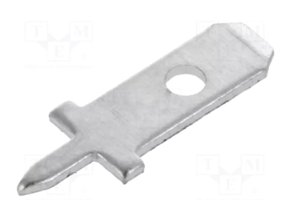 LST1094 Terminal: flat; 2.8mm; 0.5mm; male; THT; brass; silver plated