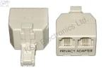 Букса преход 1 към2 x RJ11 6P4C с поверителност