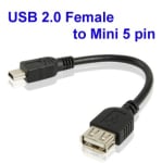 Кабел USB 2.0 AF TO MINI USB  MALE OTG ADAPTER R CABLE