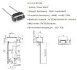 Бутон  2pin 6x3.5  h 1mm