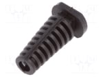 FIX-4.0X25-PRO Strain relief; Øhole: 4mm; elastomer; black; L: 25mm