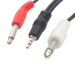 Кабел с накр. 3.5 Str-2x6.3 mono Jack 5m