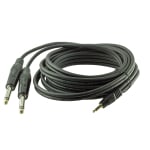 Кабел с накр.3.5 Str.-2x6.3 mono JACK 3m