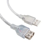 Кабел USB удължител - USB A мъжко - USB A женско 1.5m силиконов