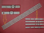 Диодни ленти комплект 4 бр/pcs 17DLB43VER3-A/B 43\" DRT UHD SET с лепенка за прикрепване