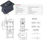 Бутон KCD-1  MINI ON/ON 3p