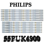 Диодни ленти комплект 14 бр/pcs.LB55037 55\" EVTLBM550E0601 с лепенка за прикрепване