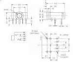 Букса JC-128 3.5mm Stereo Socket pin