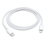 Кабел за зареждане/Дата, USB-C/ Type-C/-Lightning, 1м, бял