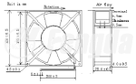 Вентилатор 120x120x25 FD1225A2HBL/Q