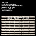 Диодни ленти комплект  12 бр/pcs 550DLED-SLIM-REV01-20141224 stl1533t