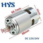 Мотор 775 Motor 80W 150W 288W DC 12V 24V High Speed 4000-12000rpm