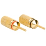 Кабелен накрайник -2 pcs Златен 12 AWG щифт за високоговорител 6mm