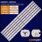 Диодни ленти комплект 18 бр/pcs 55INCH PATTERN 6.5PI  LED553-4