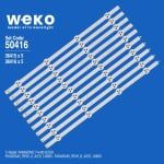 Диодни ленти комплект 10  бр/pcs  SV0420A88_Rev3_A/B_4LED_130930 с лепенка за прикрепване
