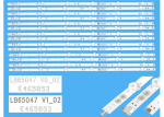 Диодни ленти комплект 14 pcs/бр.  LB65047 V0_00 LB65047 V1_00