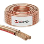 Прозрачен кабел за високоговорители 2x0.75mm 1m  меден CU
