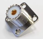 Гнездо  UHF-202 (SO-239)  женски  прав  запояване
