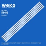 Диодни ленти комплект 5 бр/pcs IC-A-HWCC42D486 с лепенка за прикрепване