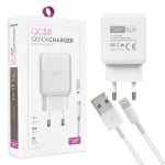 Kомплект зарядно Qcl30 Fast 3000 Ma 18w + кабел Iphone