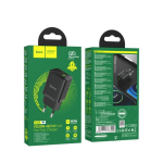 Адаптер черен с изхди  USB-C+USB PD-30W+QC3.0A Н71