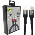 Плетен кабел LS-72 Type-C към Type-C Черен