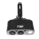 Разклонител за запалка 2 гнезда и 2 USB изходa 12V/24V