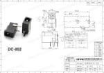 Конектор DC-002/003/005 3-пинов DIP серия 3.5/1.3mm