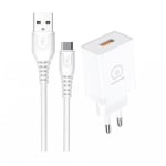 Зарядно с кабел USB-A към TYPE-C