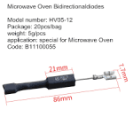 Диод  DIODE HV05-12 LONG RING-6.35mm