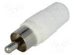 Конектор CC-003, RCA, мъжки бял