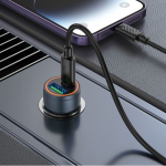 Зарядно за кола USB+USB-C PD30W + QC3.0 30W - Type-C към Lightning