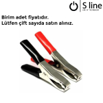 Съединител тип крокодил 100mm за 1бр.RED/BLACK