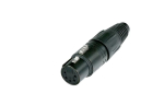 Neutrik NC5FX-B - XLR конектор за кабел, 5 контакта, гнездо, черен, позлатени контакти.