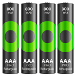Батерия акумулаторна 1 брой GP Pro AAA 800 mAh