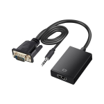 Еднопосочен VGA към HDMI преобразувател адаптер за връзка с аудио изход