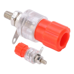 Букса банан 4мм червен Banana socket F781 IC-240B RED-BLACK
