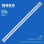 Диодни ленти комплект 2 бр/pc 32\" V16 ART3 2558 REV 1.6 6 V16 32