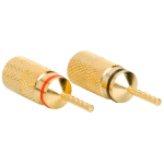 Кабелен накрайник -2 pcs Златен 12 AWG щифт за високоговорител 6mm