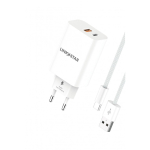 Адаптер 25W 2изх. PD(25W)+QC3.0(20W) +CABLE USB-A TO TYPE-C 1M LS56
