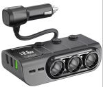 Разклонител/Сплитер за запалка ES-CS4 2usb cable 120W