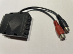ПРЕХОДНИК Scart plug/socket + 2 phono sockets (audio)